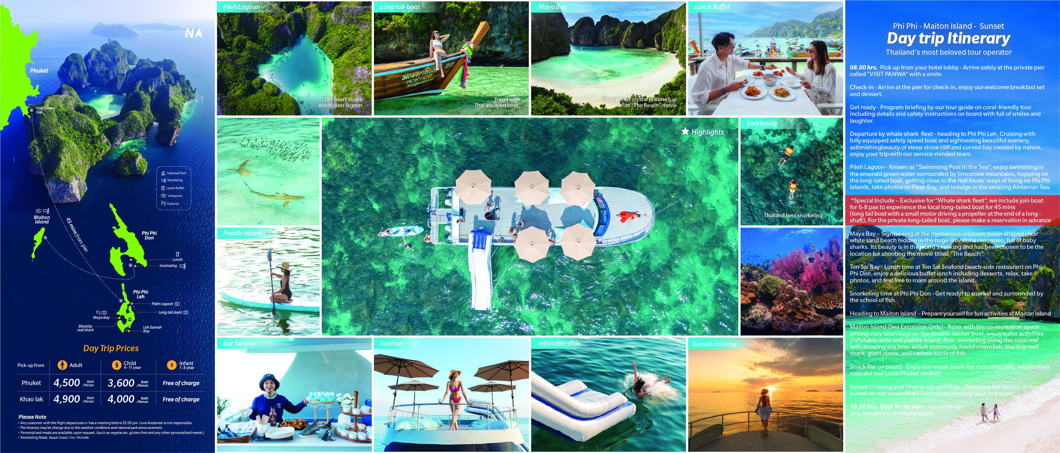 Phi Phi Islands & Maiton Island One Day Premium Speedboat Tour From Phuket (Include Longtail) showcase 1