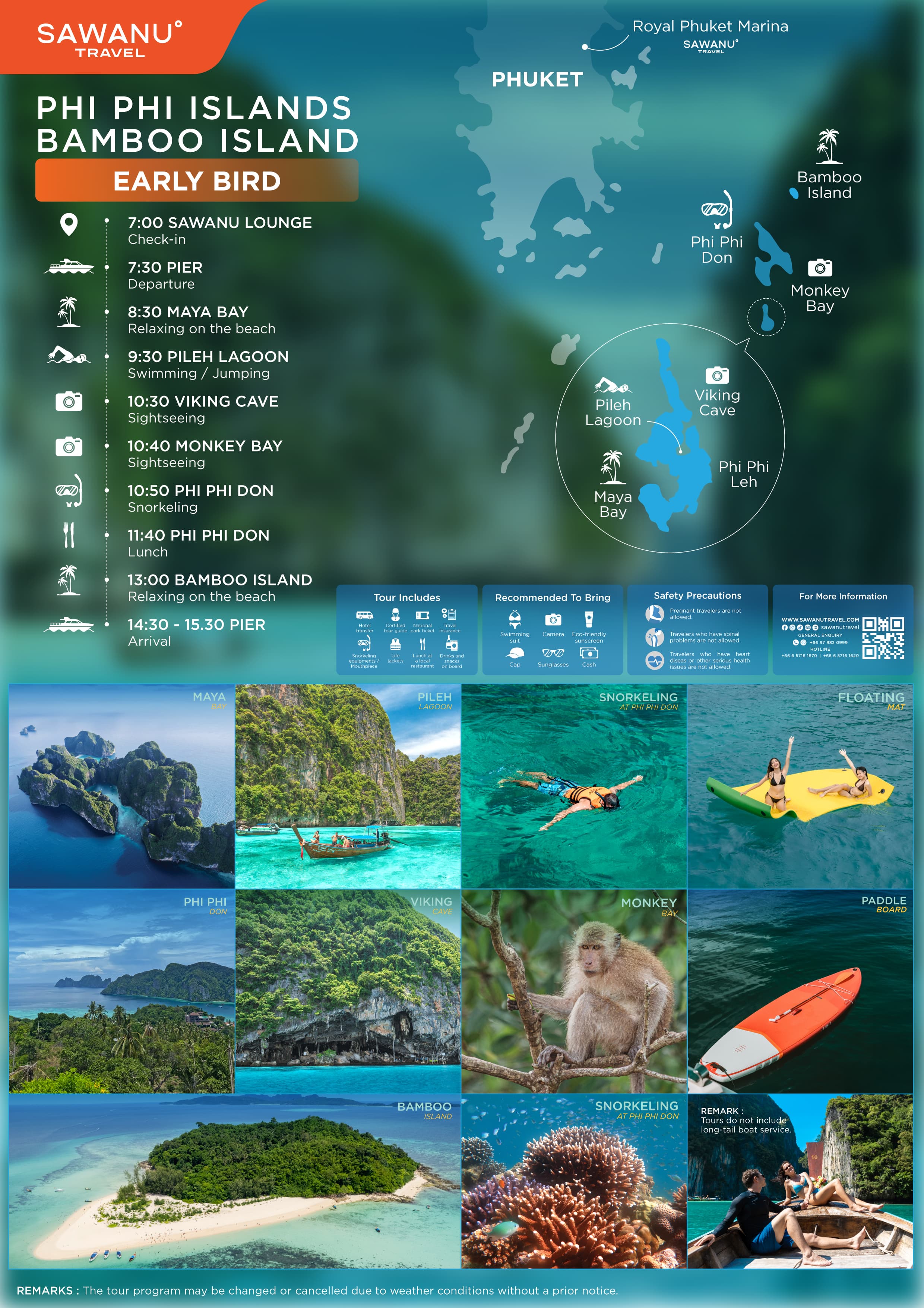 Early Bird Phi Phi Islands Bamboo Island Speedboat Catamaran From Phuket showcase