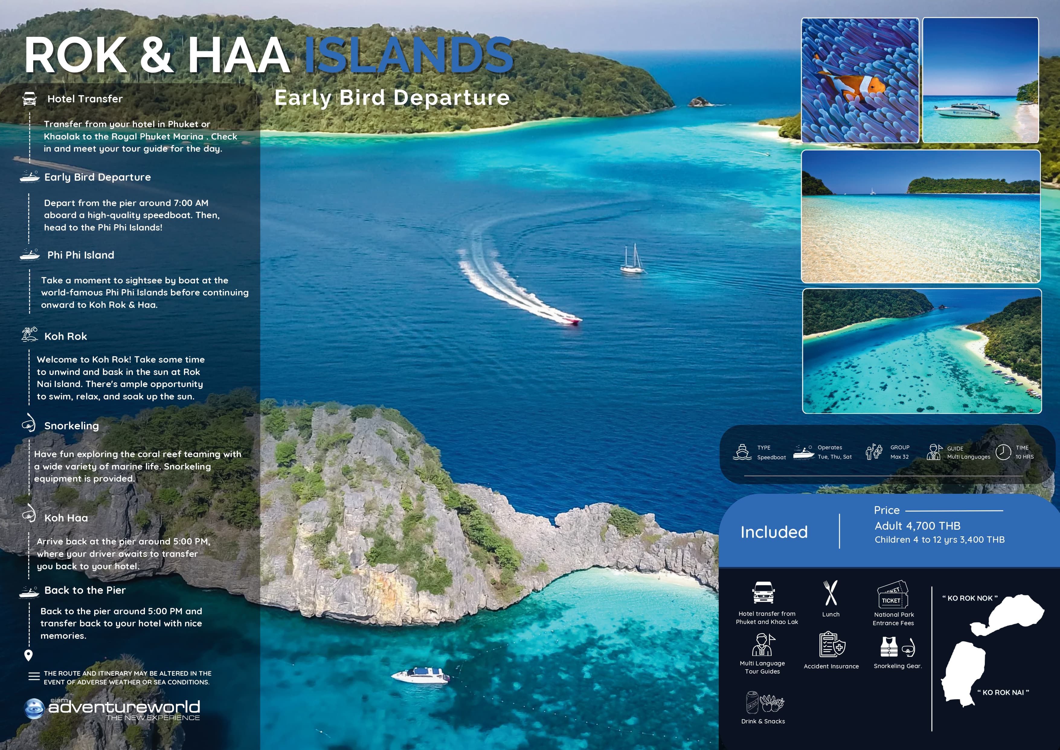 Koh Rok & Koh Haa Islands Early Bird Speedboat & Snorkel Tour From Phuket showcase 1