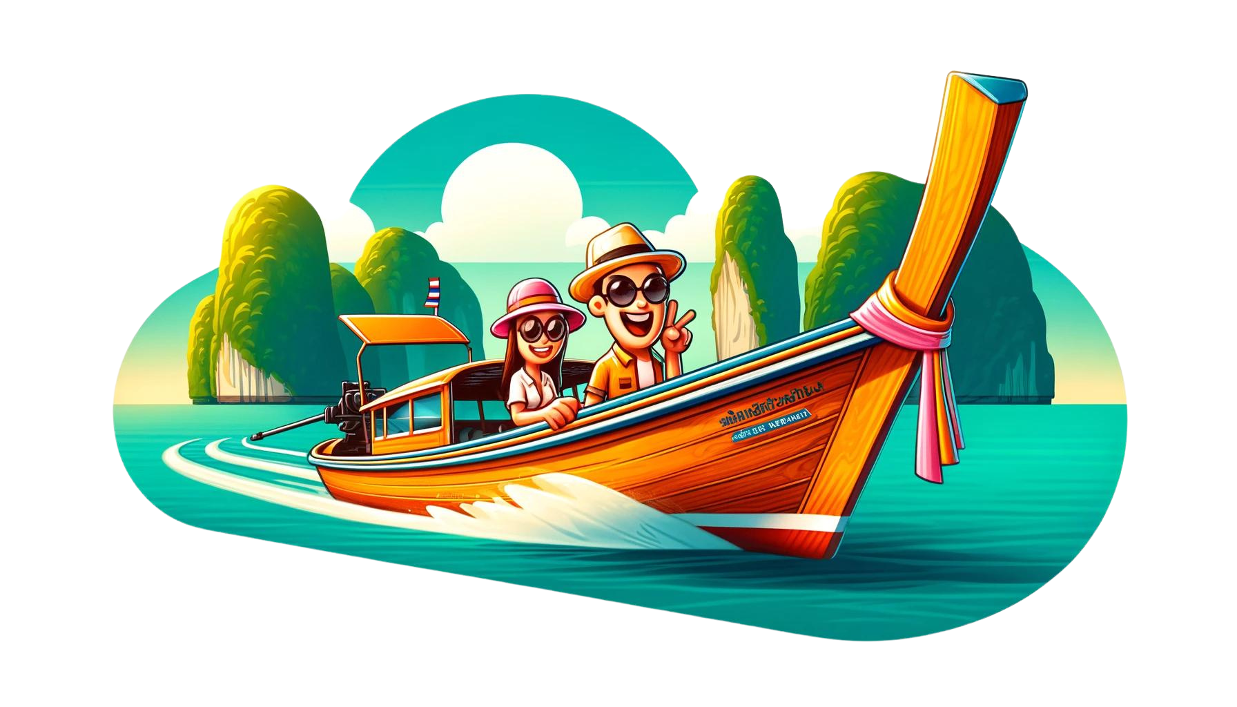 cartoon customers private longtail boat phi phi online book low price