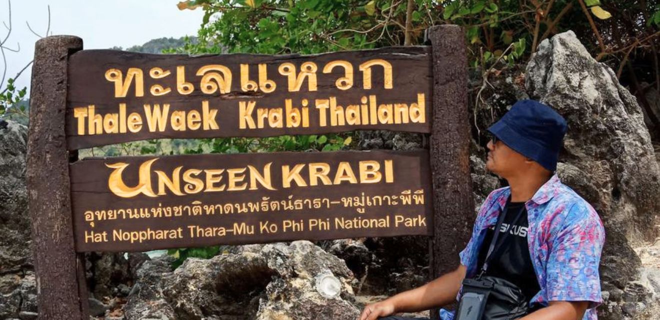 thale Waek Krabi National Park sign krabi 4 island tour