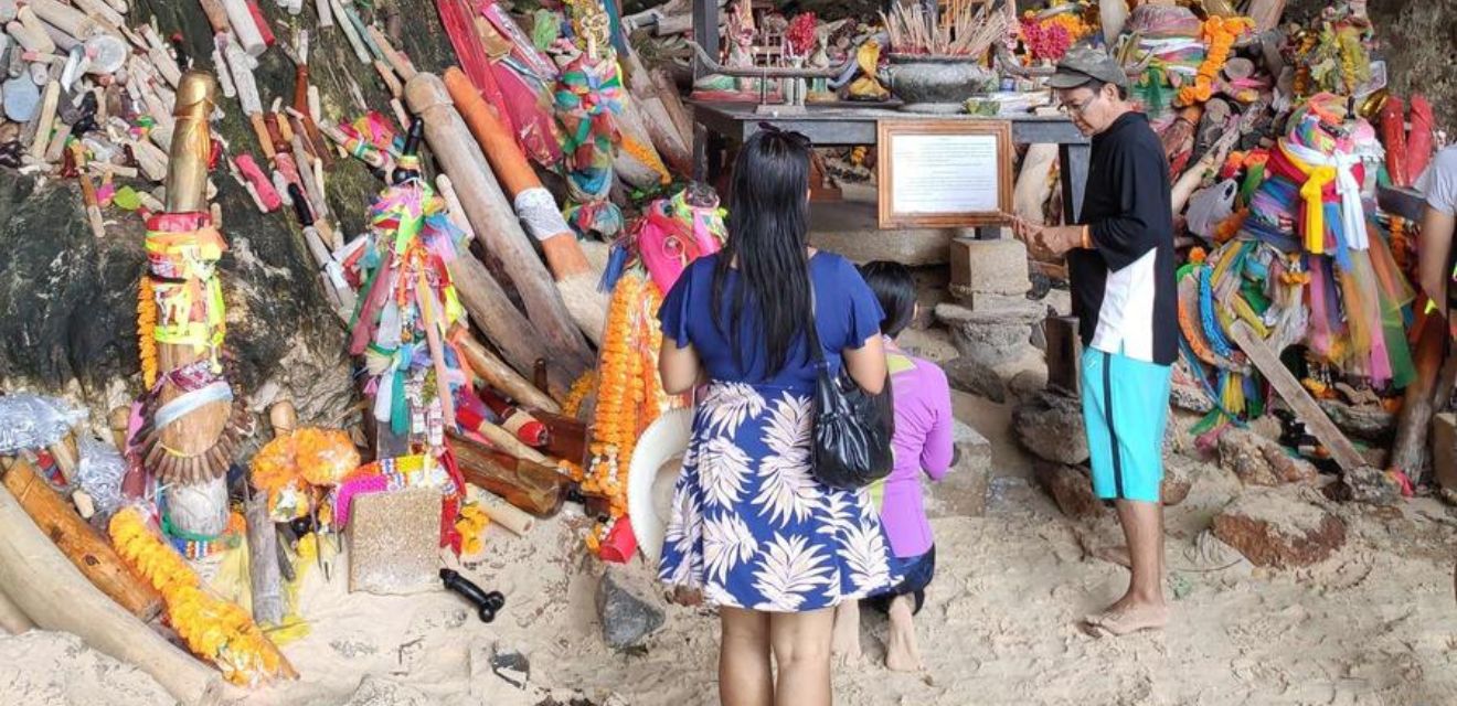 shrine cave railay beach Phra Nang Cave krabi 4 island tour