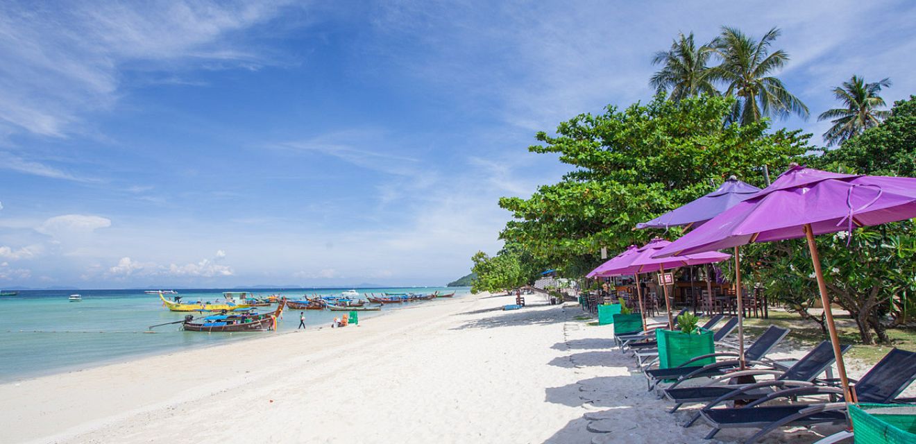 laemtong beach sun beds koh phi phi don