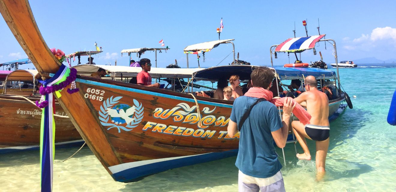 longtail boat full day tour koh phi phi cheap budget tour