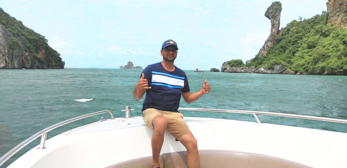 private speedboat indian customer koh gai chicken island krabi 4 four island tour