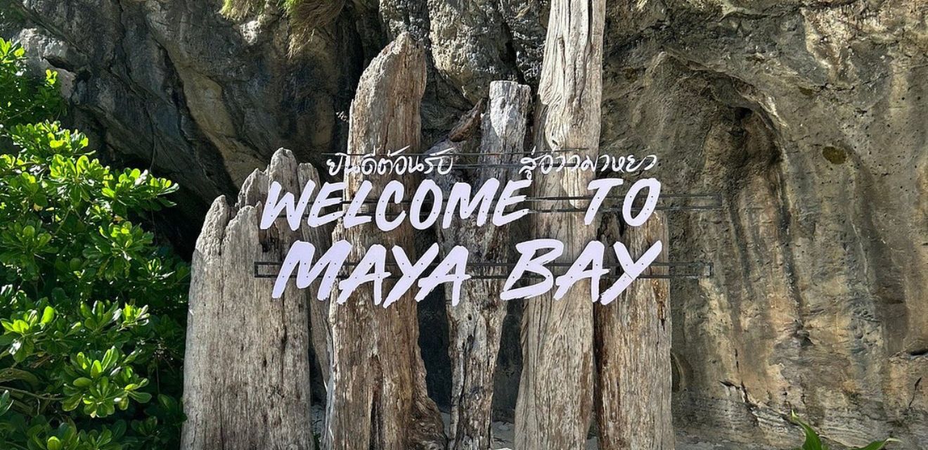 welcome to maya bay sign phi phi island 1