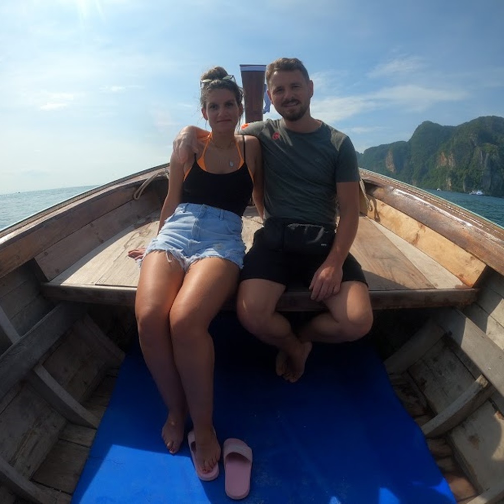 longtail boat private tour couple koh phi phi phi phi leh long wooden tradditional full day