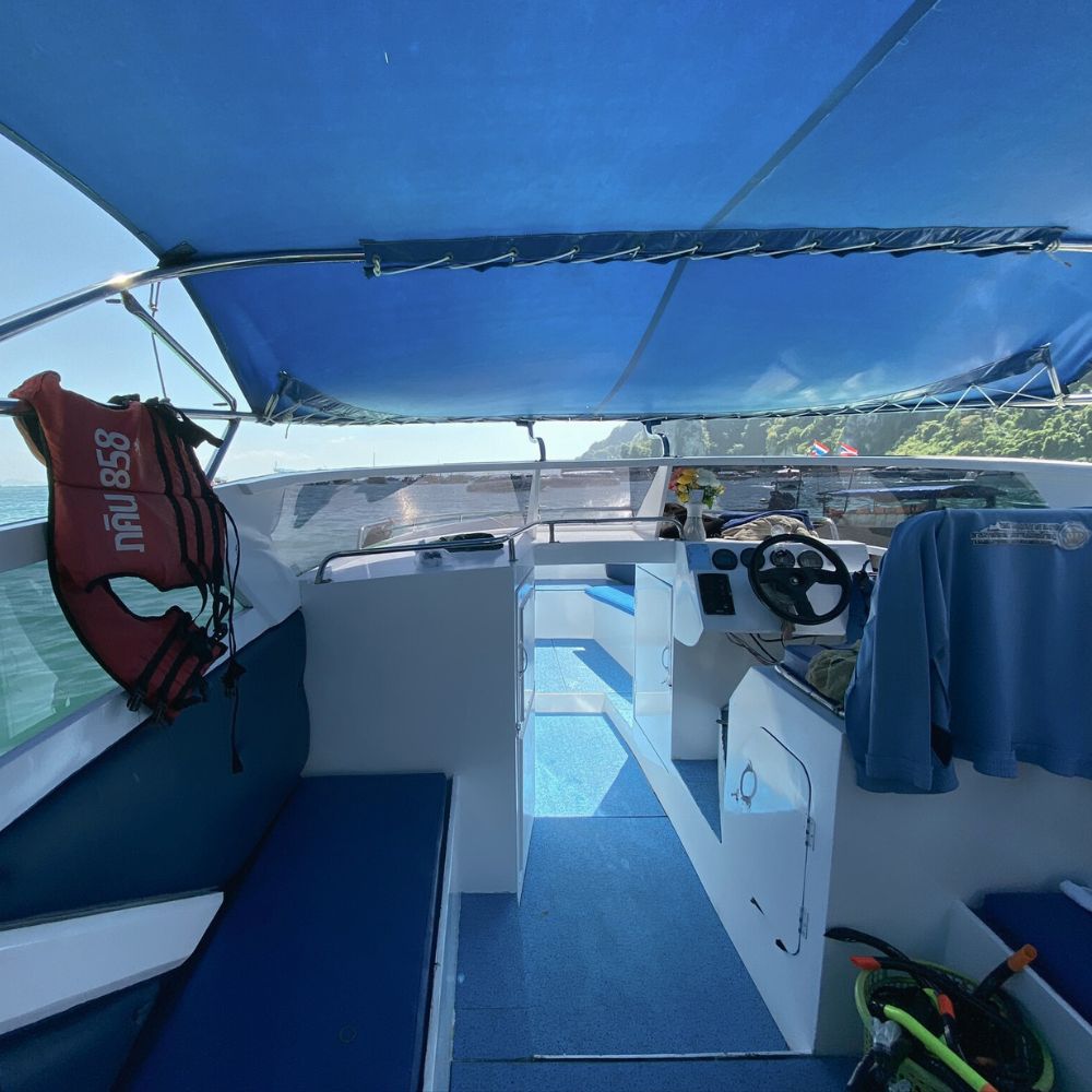 private speedboat tour koh phi phi interior photo speedboat