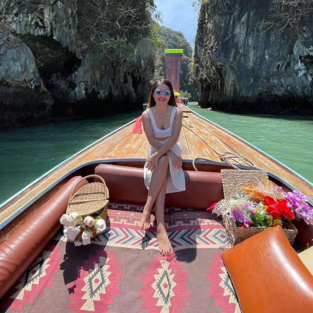 front the boat pillow bow thai thailand longtail premium vip boat snorkel krabi wooden lux insta