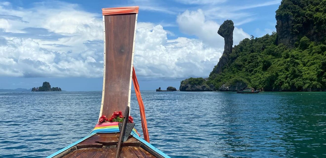 longtail boat at koh gai chicken island krabi four island 1