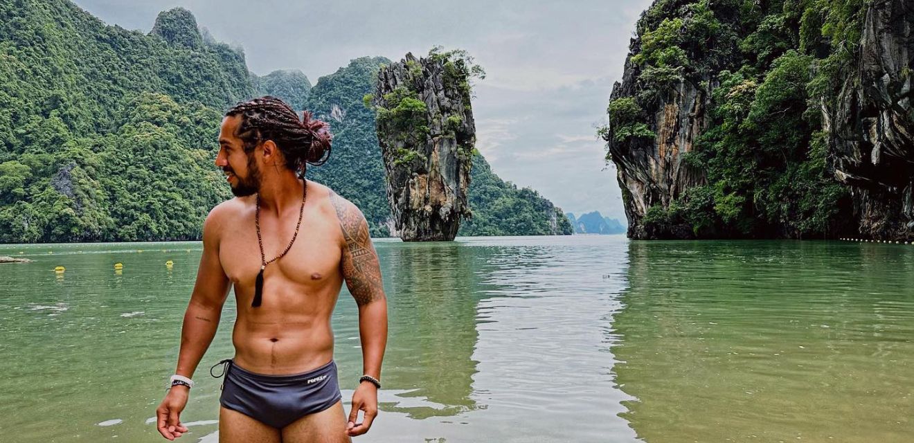 man at james bond island tour koh tapu phang nga