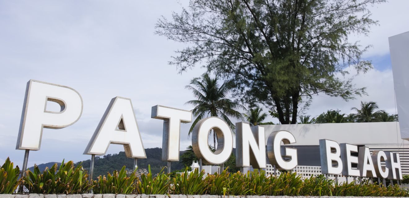 phuket thailand Patong Beach sign display