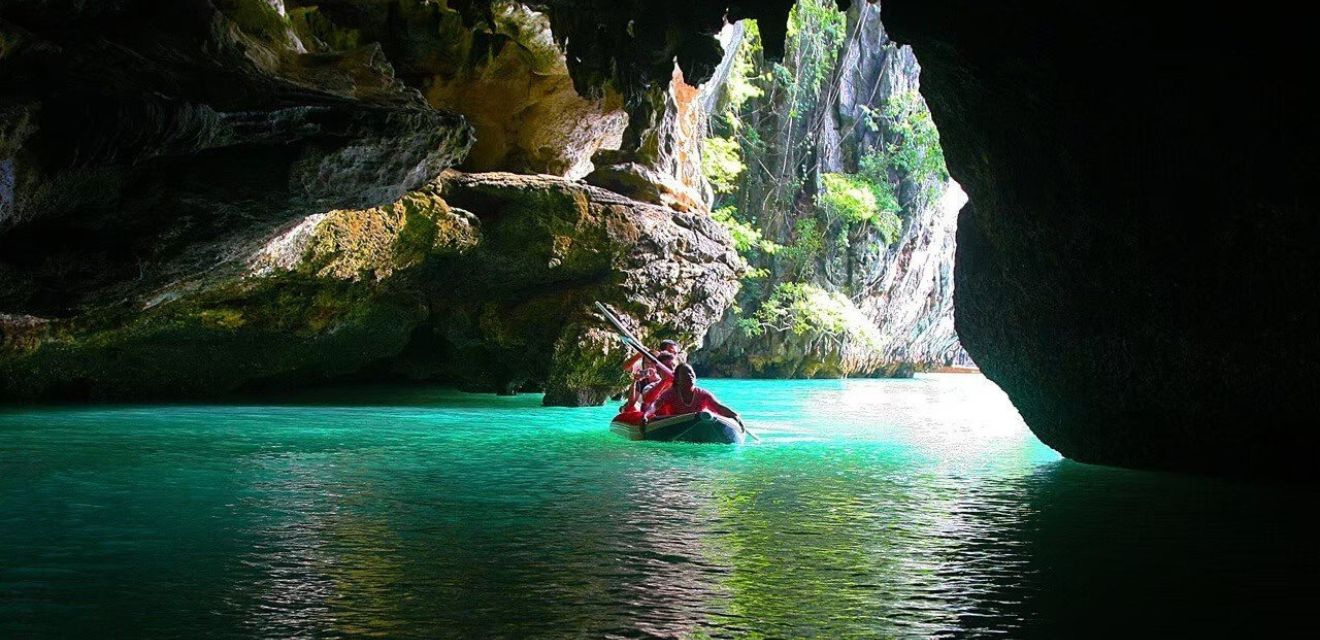 sea canoeing cave mangrove kayaking kayak james bond