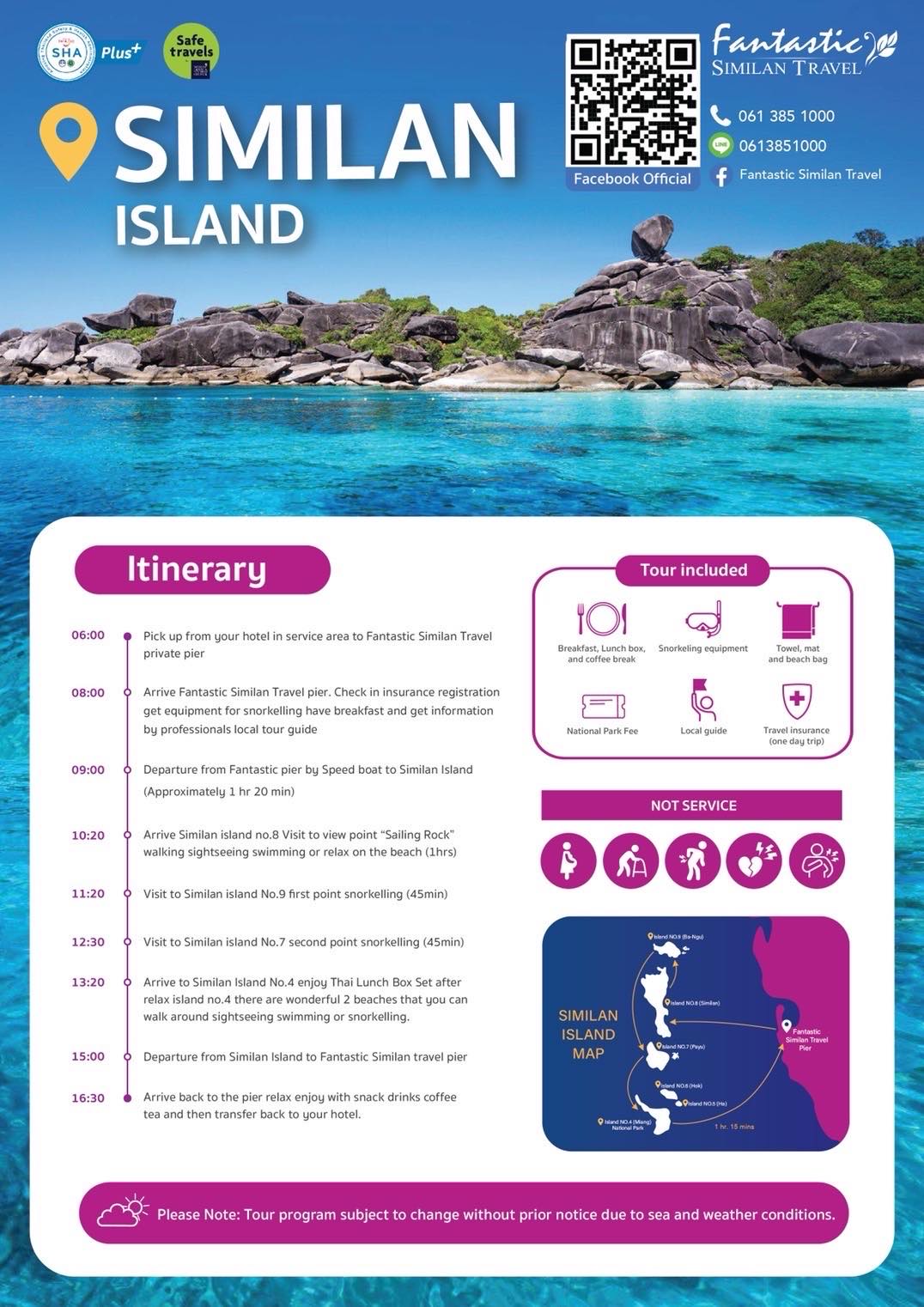 similan islands thailand tour information details brochure tour poster english language version